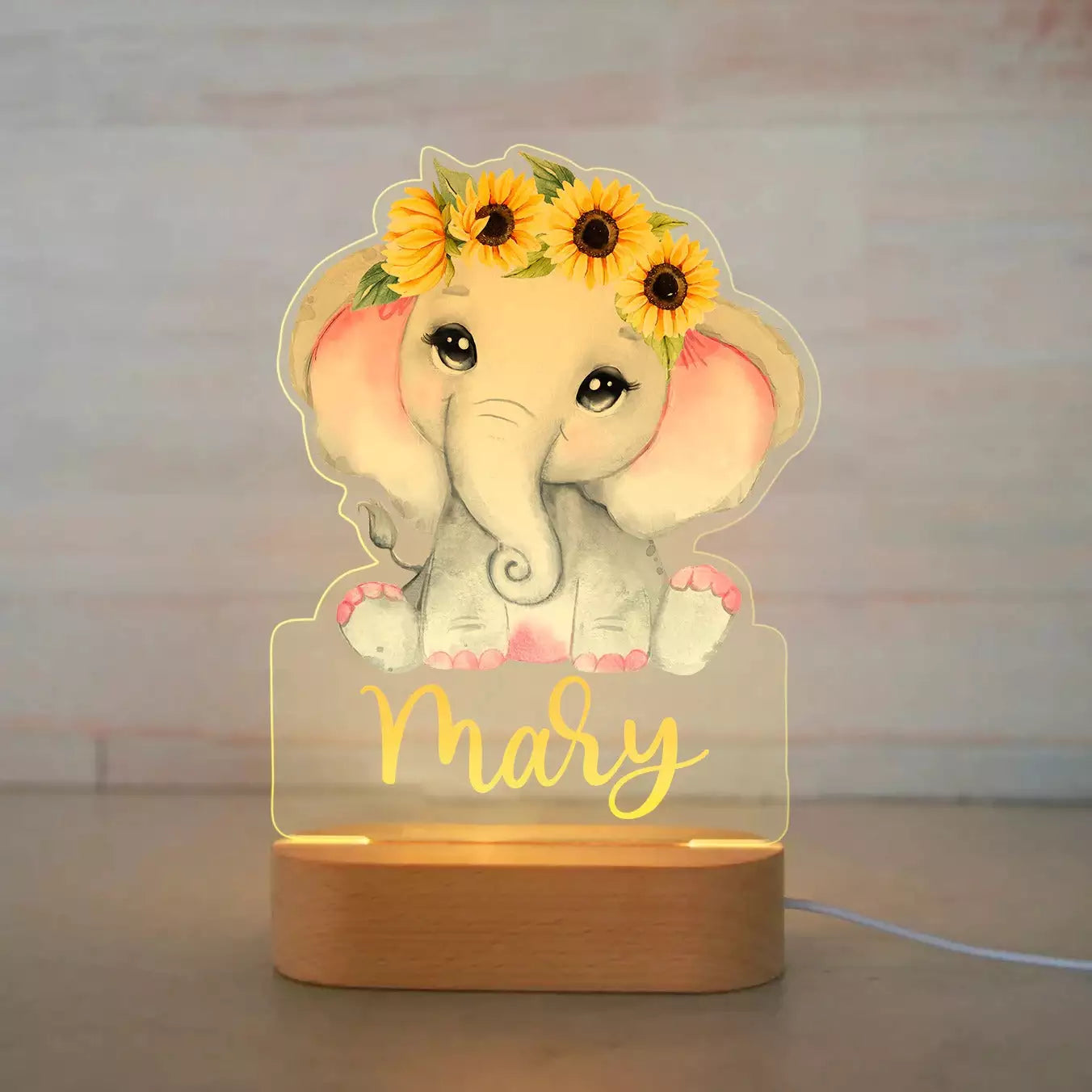 Personalized Animal LED USB Night Light