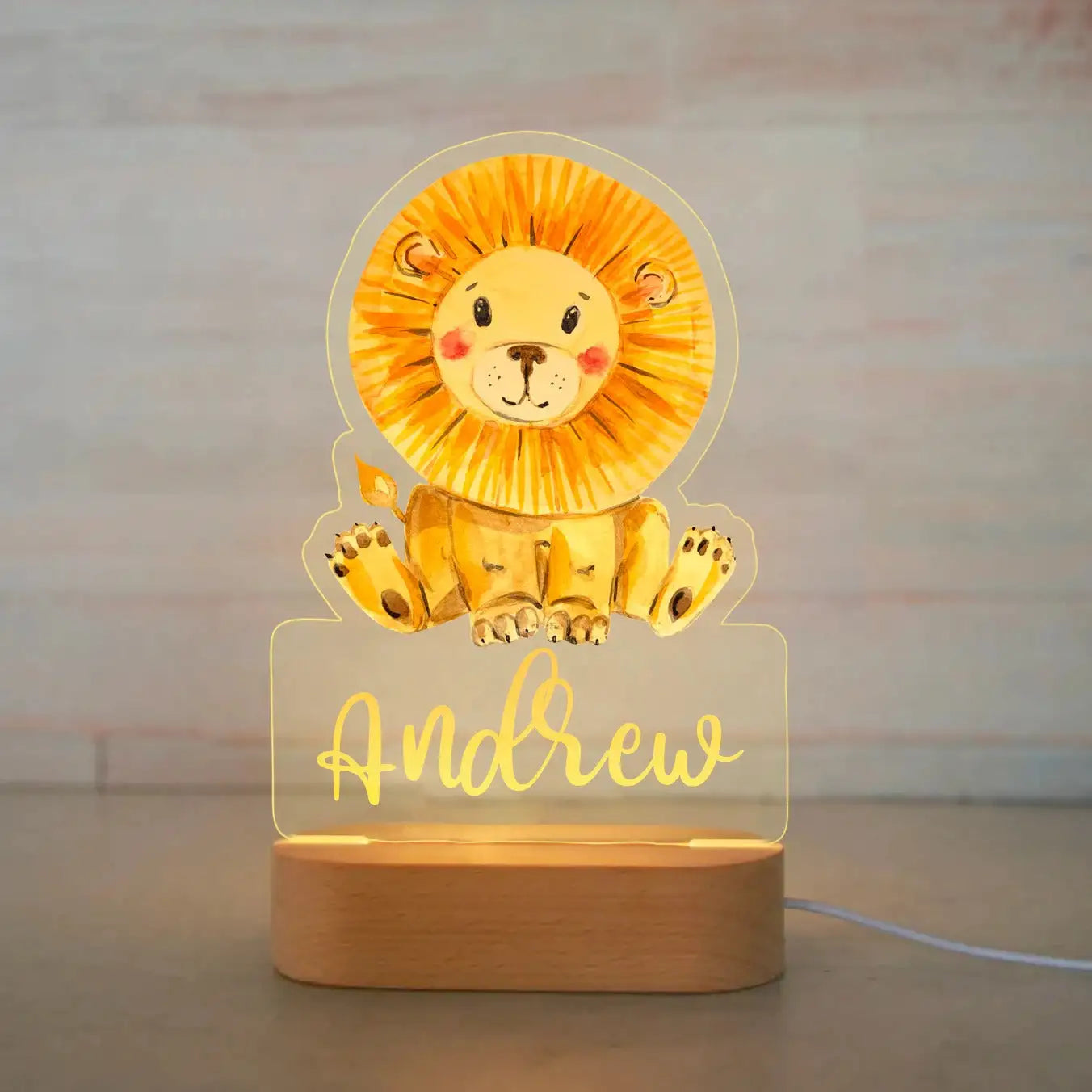 Personalized Animal LED USB Night Light