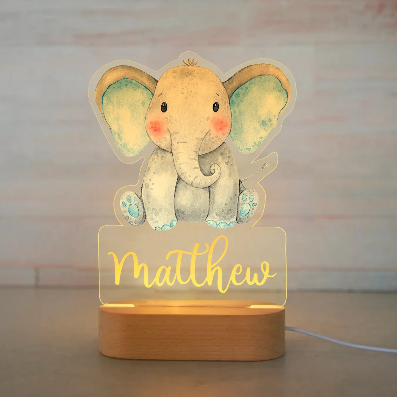 Personalized Animal LED USB Night Light