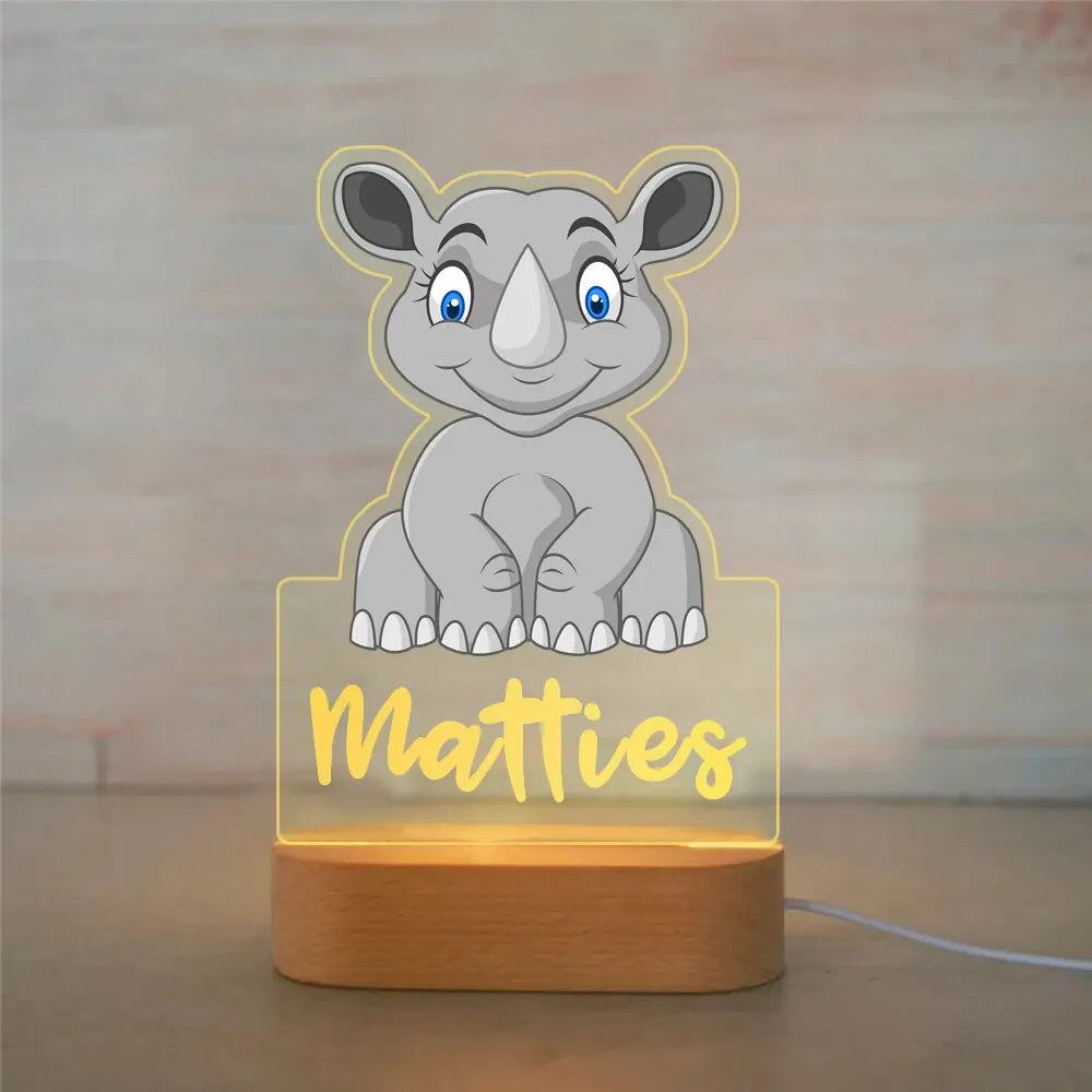 Personalized Animal LED USB Night Light