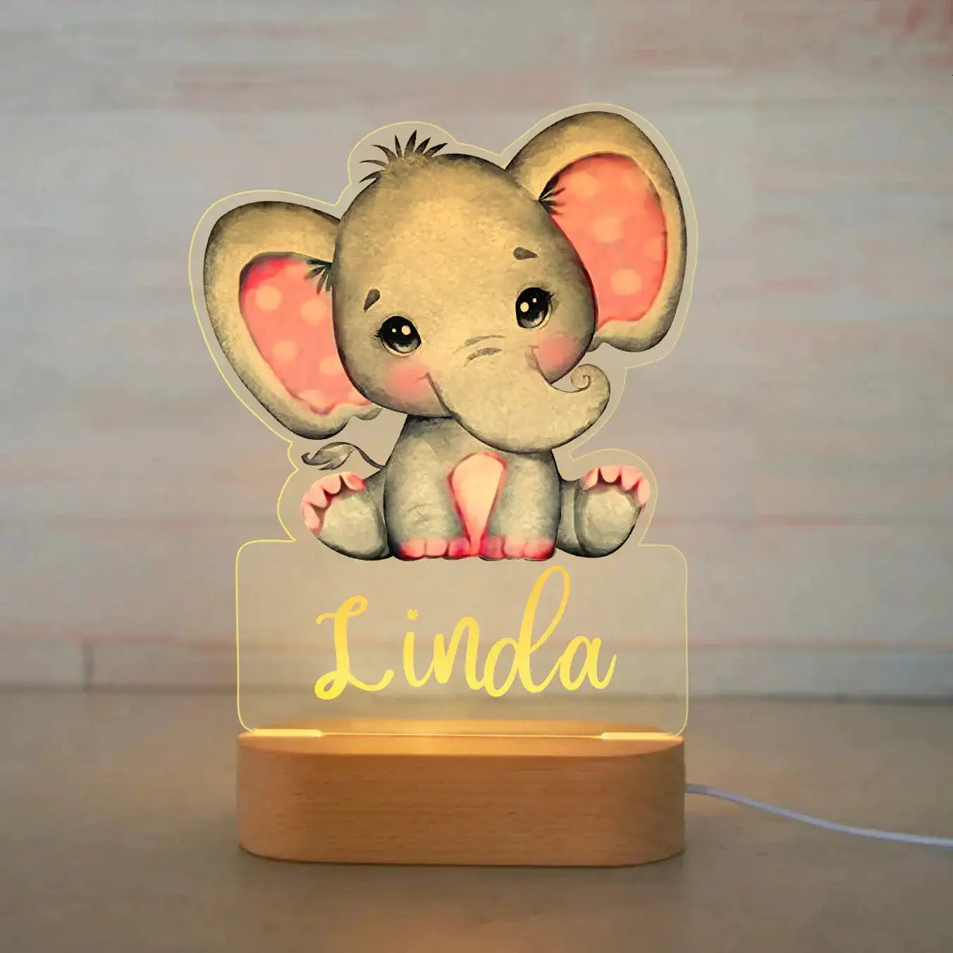 Personalized Animal LED USB Night Light