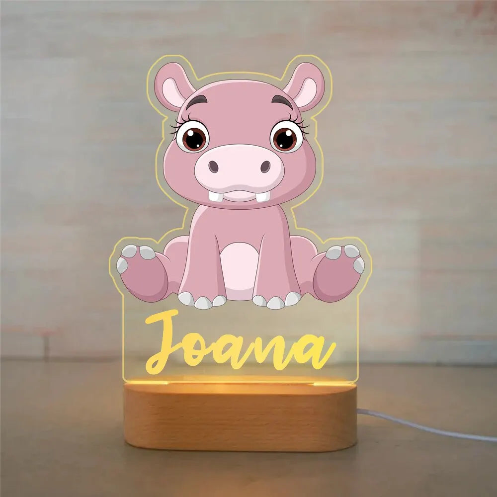 Personalized Animal LED USB Night Light