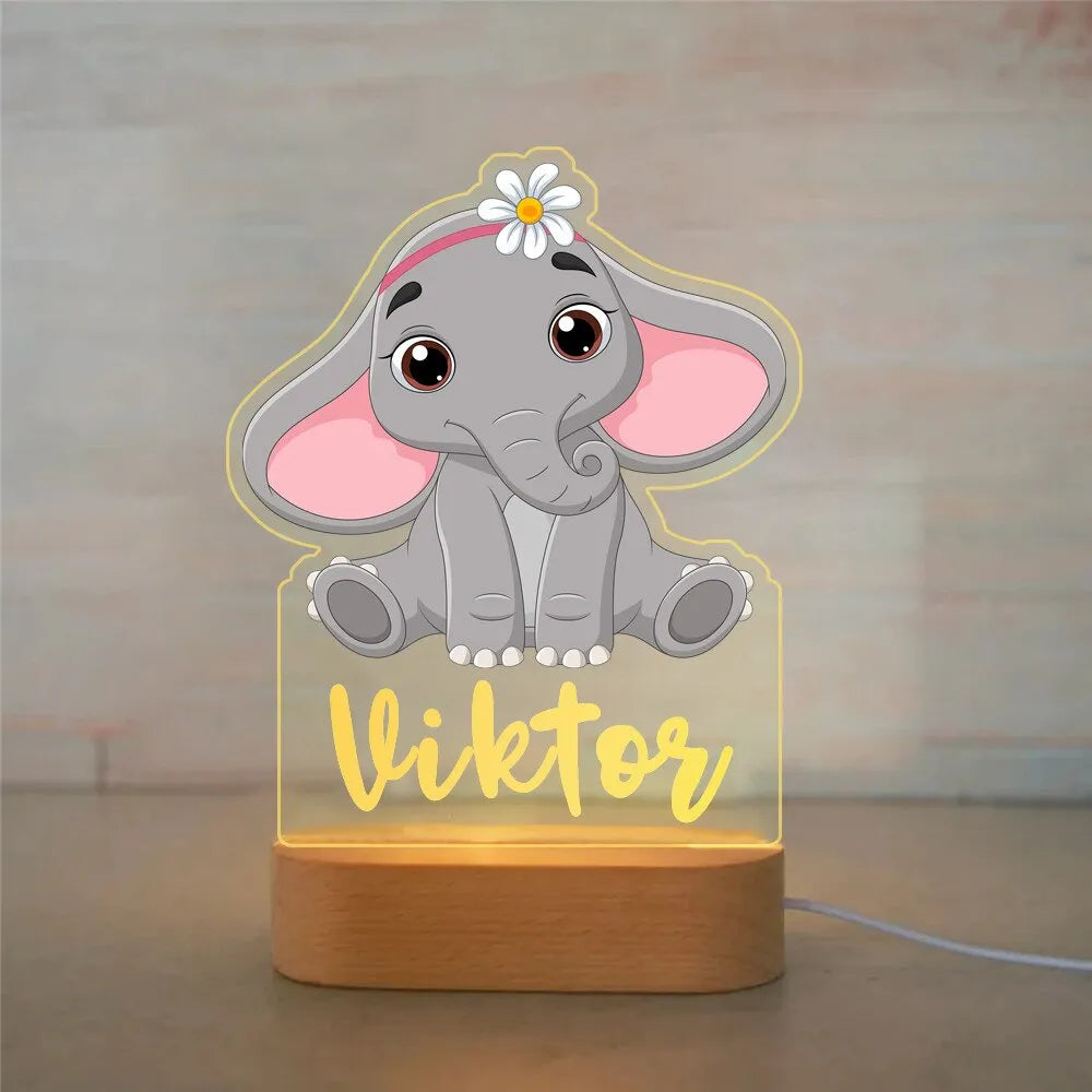 Personalized Animal LED USB Night Light