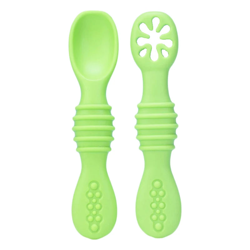 Baby Silicone Spoon Forks Set 6+ Months