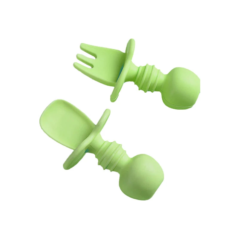 Baby Silicone Spoon Forks Set 6+ Months