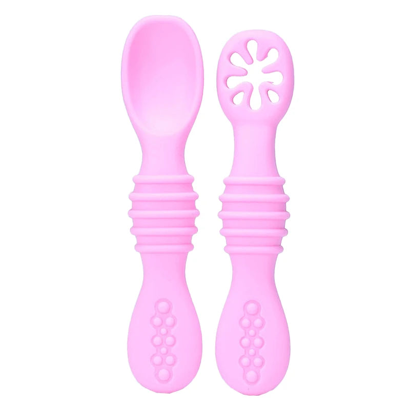 Baby Silicone Spoon Forks Set 6+ Months