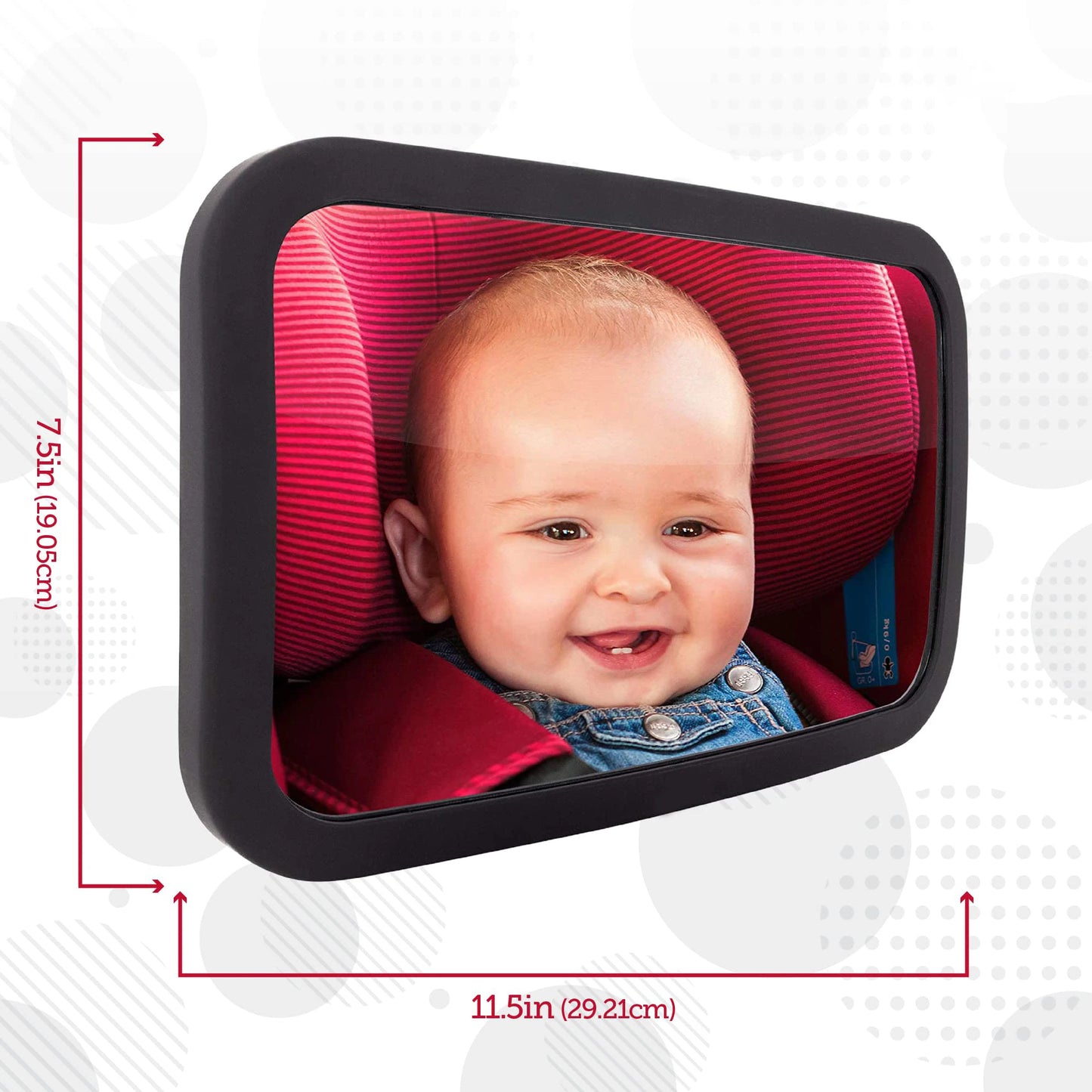 XL Crystal Clear Baby Car Mirror