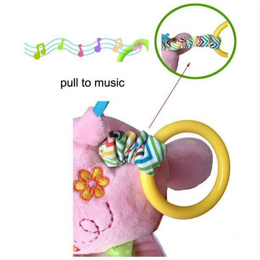 Plush Elephant Music Baby Toys Elephant Stuffed Doll, Cute Stuffed Aminal up Baby Toys Newborn Baby Musical Toys for Infant Babies Boys & Girls Toddlers 0 to 36 Months