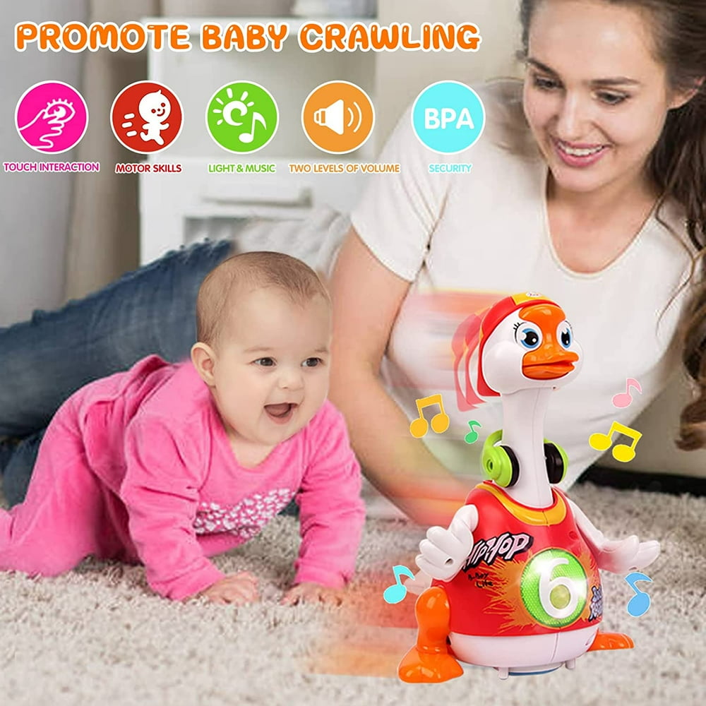 Crawling Musical Educational Dancing Walking Swing Goose Toy