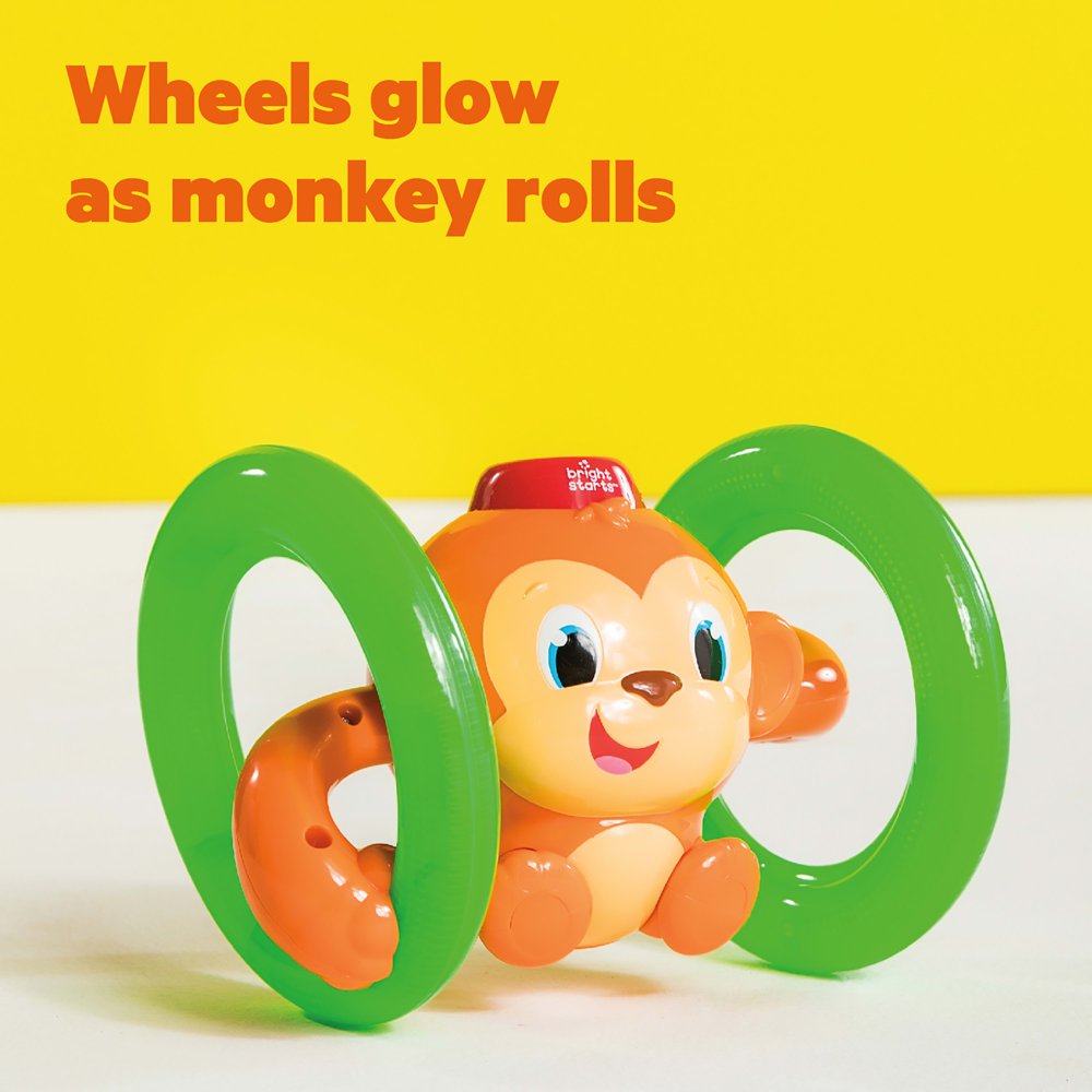 Roll & Glow Monkey Toy with Lights & Melodies