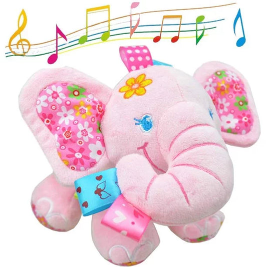 Plush Elephant Music Baby Toys Elephant Stuffed Doll, Cute Stuffed Aminal up Baby Toys Newborn Baby Musical Toys for Infant Babies Boys & Girls Toddlers 0 to 36 Months