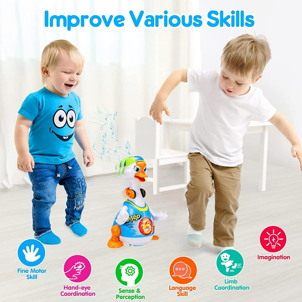 Crawling Musical Educational Dancing Walking Swing Goose Toy