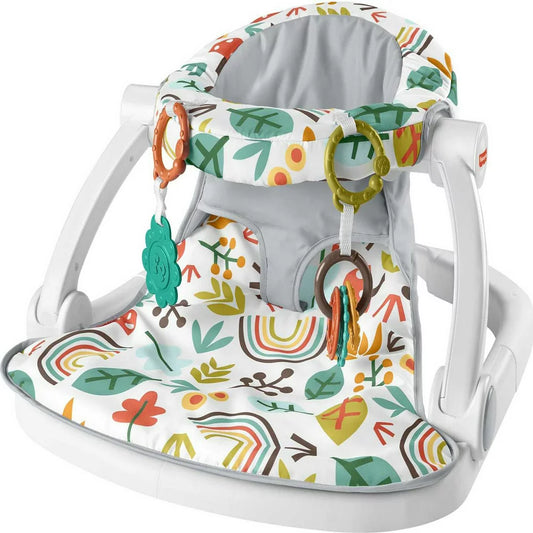 Sit-Me-Up Floor Seat Portable Infant Chair with 2 Toys, Whimsical Forest