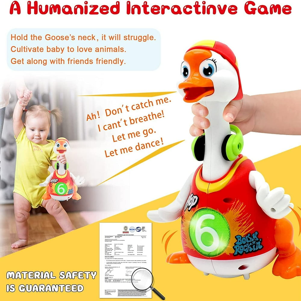 Crawling Musical Educational Dancing Walking Swing Goose Toy